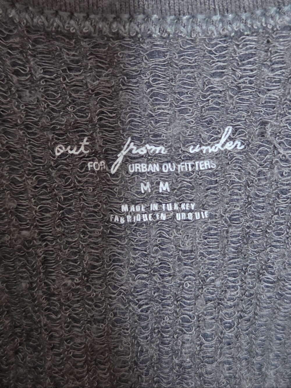 Out From Under Urban Outfitters Gray Ribbed Cropped Tank Top Size Medium - Picture 3 of 5